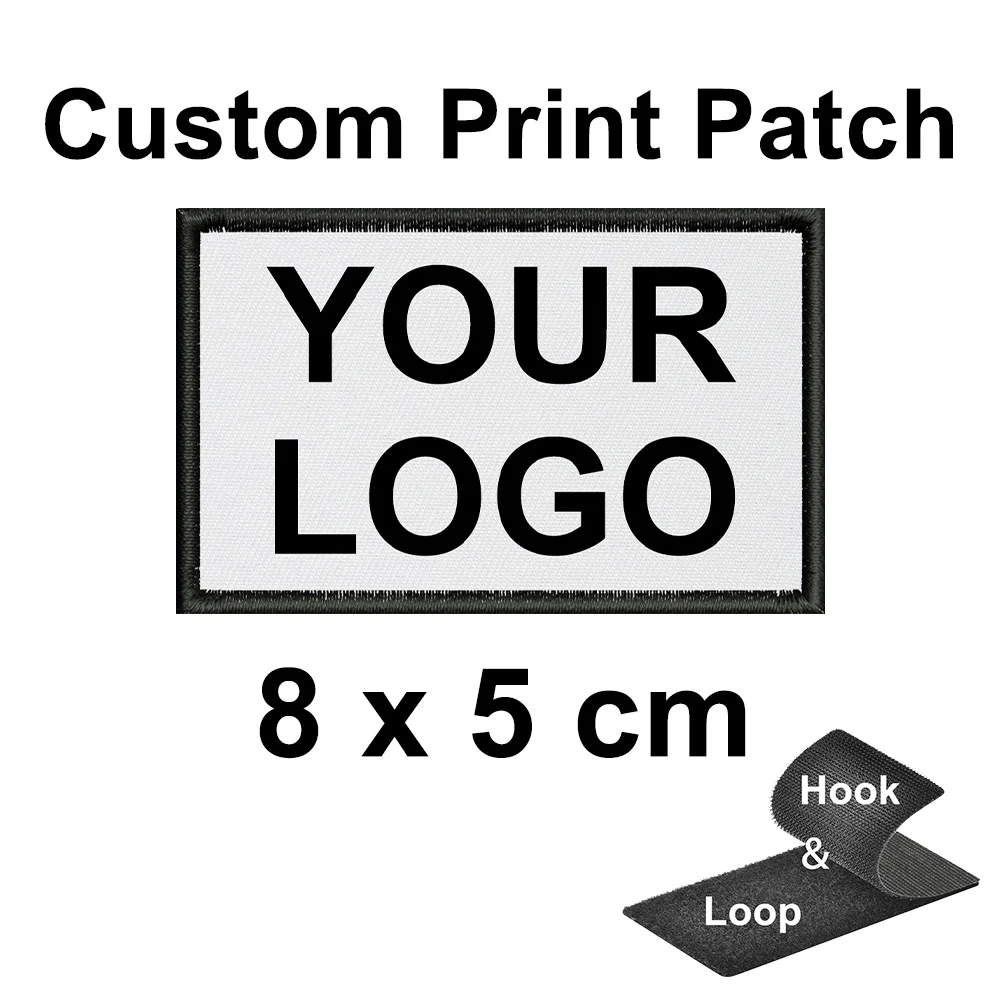 Clothing Patches Custom Brand Logo Name Patches Tactical Stripes Badge Hook Loop Printed Patch For Clothing Bags