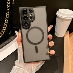 Magnetic Shockproof Magsafe Phone Case - Durable Protector Cover - SAM A36 A56 (Black Pure)