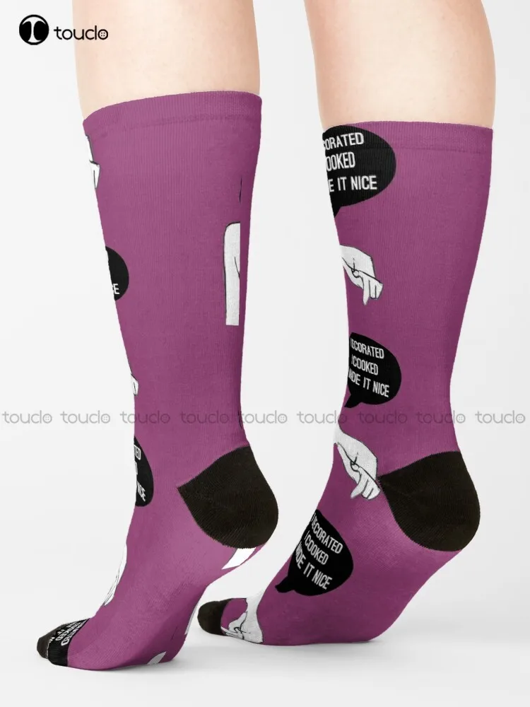 

I Made It Nice Socks Socks Women Personalized Custom 360° Digital Print Gift Harajuku Unisex Adult Teen Youth Socks Colorful