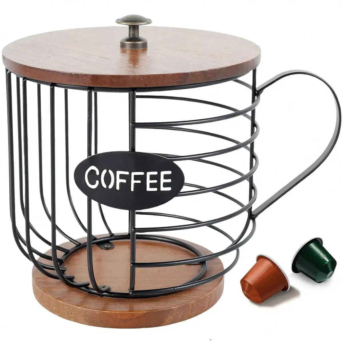 Coffee K Cup Holder, K Pod Storage Organizer, Keurig Cup Holder for Countertops, Kcup Holders for 35 cups &ndash; Storage Basket