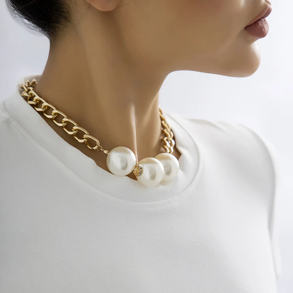 DIEZI Elegant Big Imitation Pearl Rhinestone Necklace For Women Girls Gift  Choker Statement Chain Collar Necklace New Jewelry| | - AliExpress
