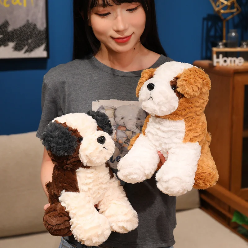 26cm Super Soft Saint Bernard Husky Teddy Dog Plush Toy Cute Animal Pillow Creative Home Decor Birthday Christmas Gift