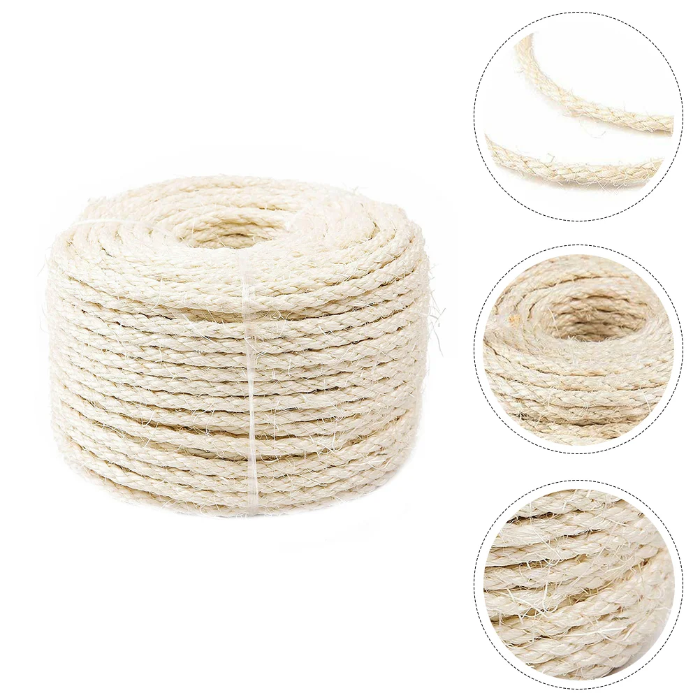 Cat Scratching Post String Sisal Cord Scratcher Vintage Decor Carpet