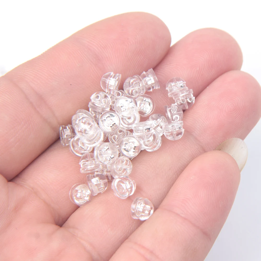 20-50 Stück weiche Silikon kautschuk Ohr stöpsel silikon beschichtete Hamburger Ohr stöpsel für Schmuck herstellung DIY Ohrring Zubehör – Detail 14