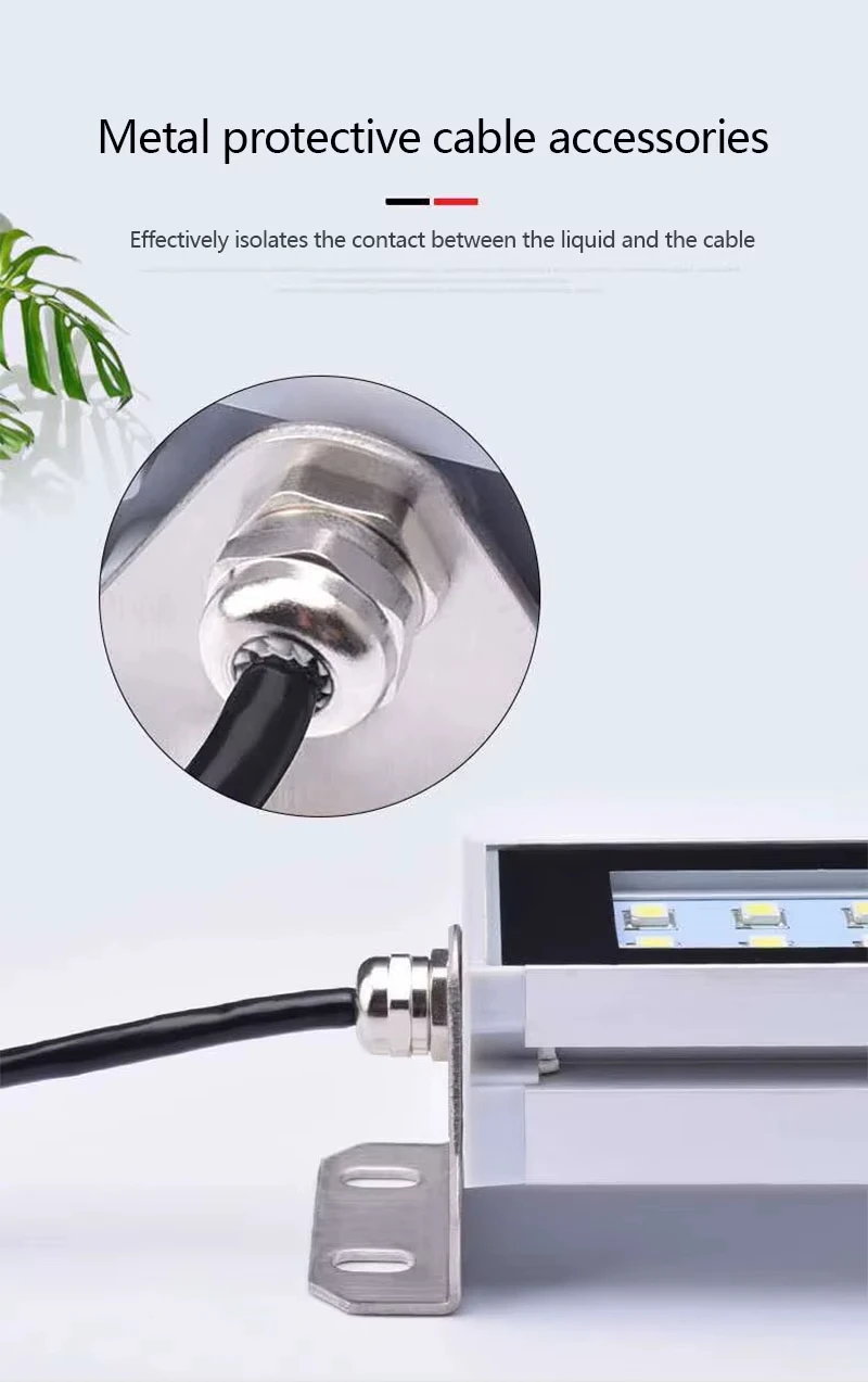 LED Workshop Light CNC Machine Tube Industrial Lighting LED Work Lamp for Machine Tools 220V 24V Aluminum Alloy IP68 Led Lamps