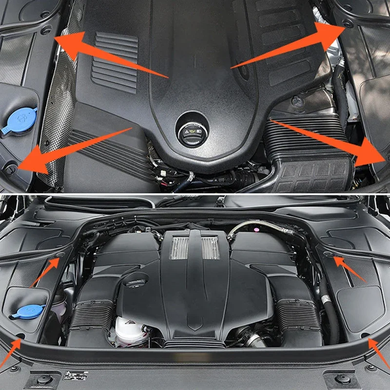 Car Front Cabin Hoods Clip Fixed Buckle Gasket For Mercedes Benz S-Class W222 S320 S400 S500L 2014-Accessories 0009982395 hood prop rod clip,hood pins lock,hood support clamp,hood latch handle set,hood release cable,hood buffer pad,active bonnet actuator,hood adjuster