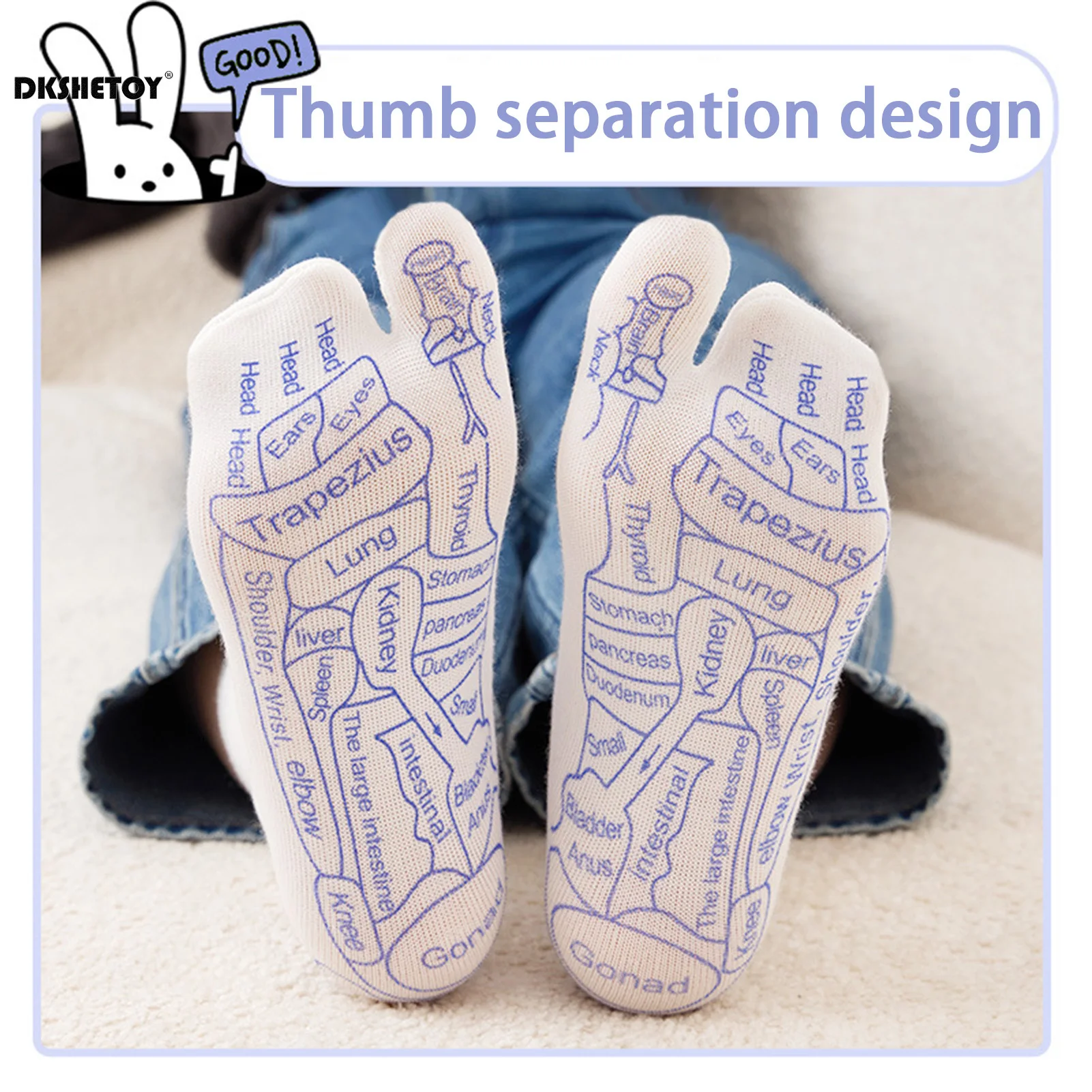 Foot Massage Socks 1 set Foot Massage Acupuncture Point Socks Muscle Relaxation Massager Relieve Tired Feet Reflexology Sock Foot Point Tool