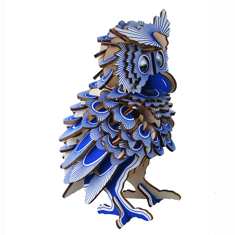 Owl Children 3d Puzzle Wooden Puzzle Toy 3d Game Puzzle Creative Handmade Children's Toys Diy Gifts p108 6