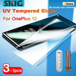 Premium UV Tempered Glass Full Cover Screen Protector - 3PCS (OnePlus 8 Pro)
