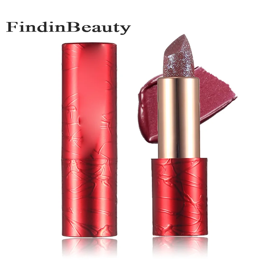 4ColorsProfessionalShimmerLipstickMatteVelvetNudeSexyRed