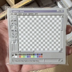 Vintage - Inspired Computer Drawing Sticky Notes - 50 Sheets, Perfect for Artists & Office Use, Durable Adhesive (Grid Style)