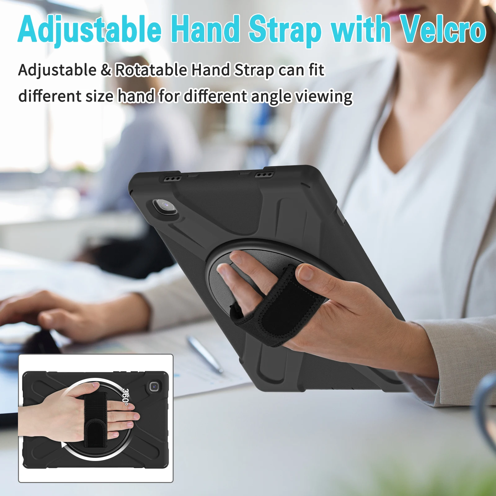LFOIQN Heavy Duty Shockproof Tablet Stand Cover