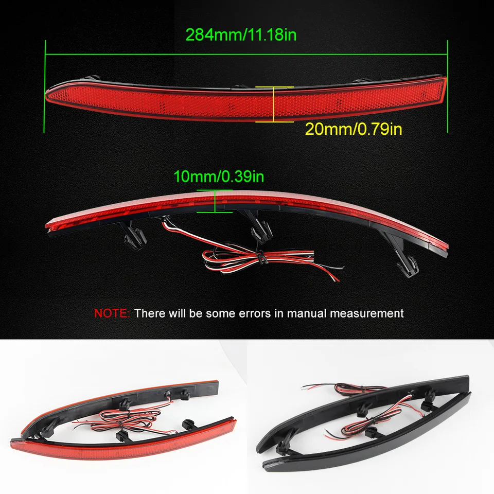 TGFOF 1 Par De Luces Reflectoras De Esquina Para Parachoques Trasero, Izquierda Y Derecha, Para Volkswagen VW Golf 6 MK6 VI No GTI No R 2009-2013, Reflector Rojo