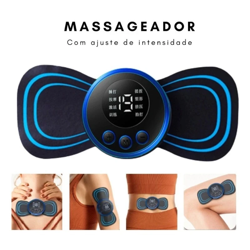 ems mini electric pulse neck masager lcd display 8 mode cervical massage patch muscle pain relief tool portable body massager LCD Display EMS Neck Massage Electric Massager Cervical Neck Back Patch 8 Mode Pulse Muscle Stimulator Portable Relief Pain