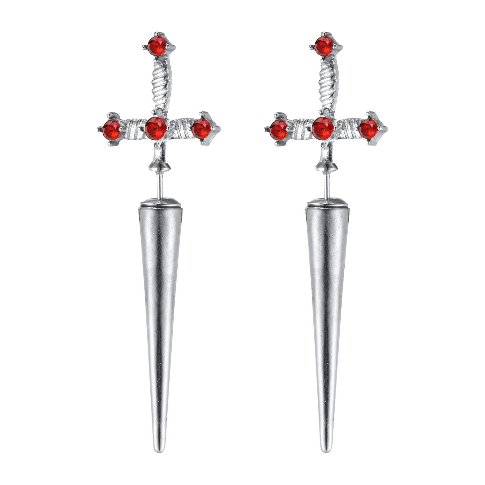 Vnox Gothic Kinitial Sword Earrings for Women Men, Vintage
