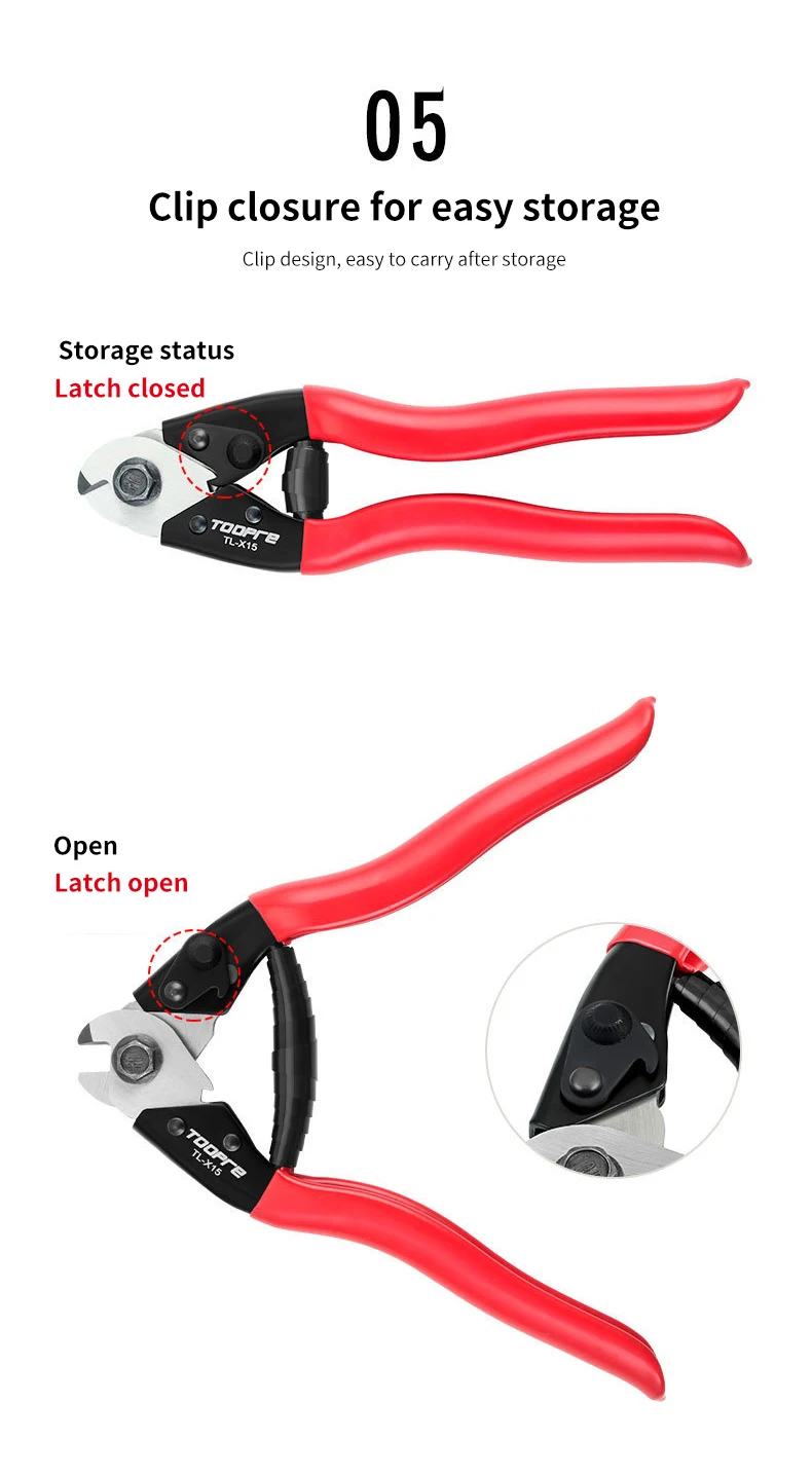 TOOPRE Fahrradkabelschneider Mountainbike Kabelschneider Bremsschalthebel Kabelschlauch Multifunktionale Zange – Detail 10