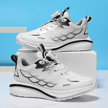 Nuove scarpe sportive per bambini Scarpe estive in mesh traspirante con fibbia rotante Scarpe da corsa per ragazzi Suola morbida Scarpe casual per bambini antiscivolo 1