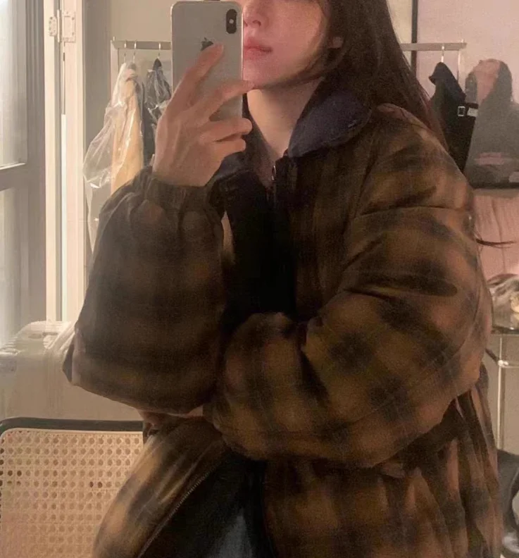 Fashion Commuter Long Sleeve Lapel Single-Breasted Women's Down Jacket Winter New Korean Style Double-Sided Down Jacket Coats