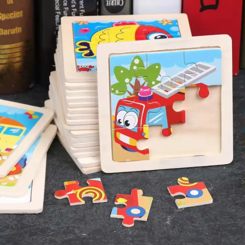 Colorful Wooden Puzzles for Kids Educational Shape and Color Recognition Toy Perfect Gift for Boys and Girls Ages 1-3 wooden jigsaw puzzles educational puzzles