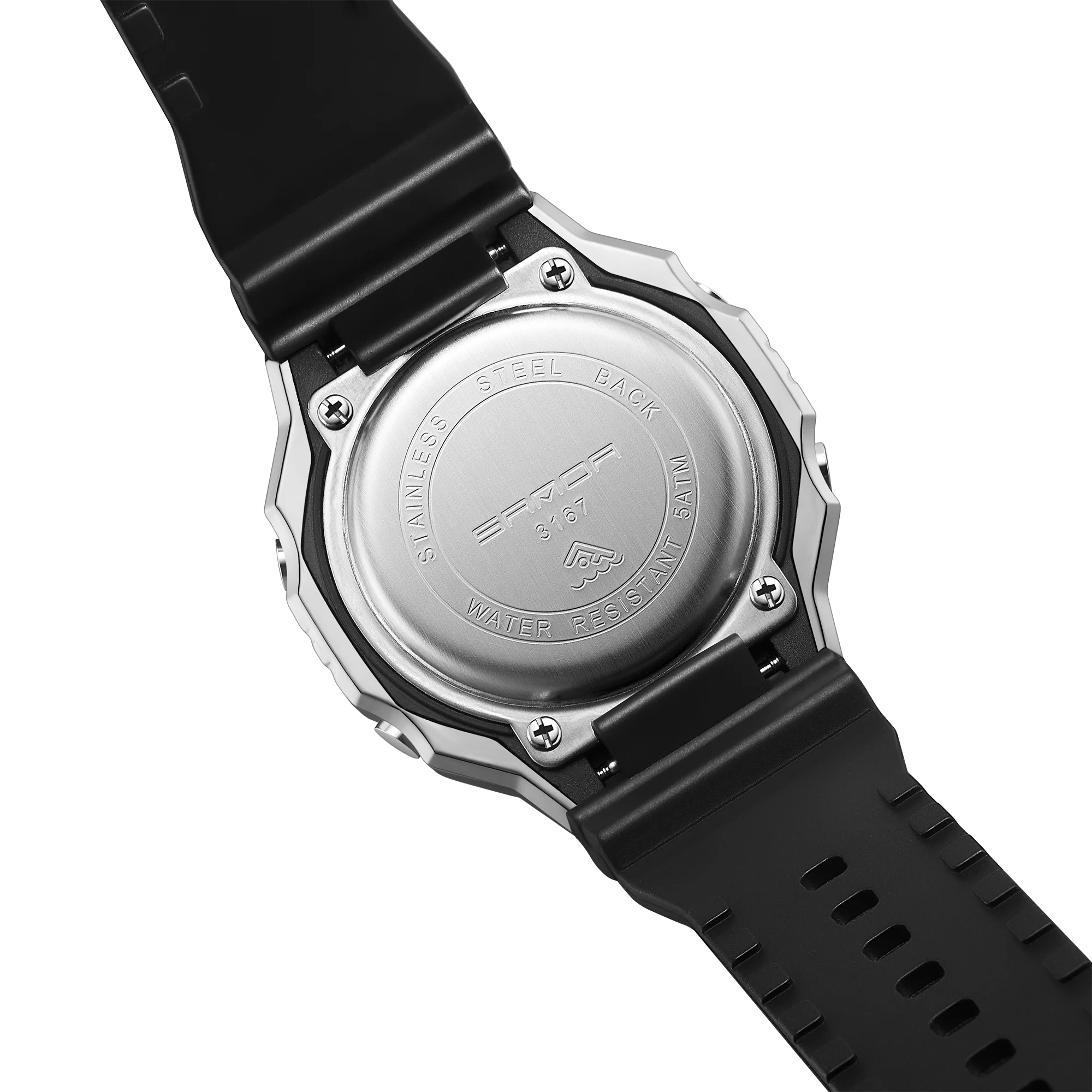 Sanda Brand New Men Watches Dual Display Electronic Waterproof Sport Watch Breathable Strap Fashion Luminous Outdoor Wristwatch
