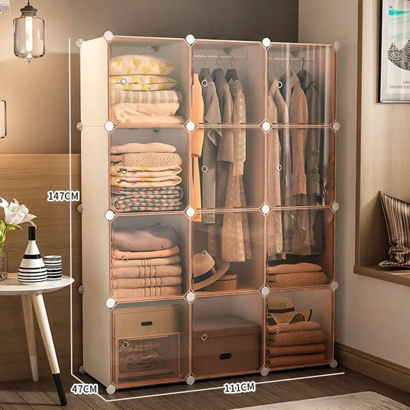 Plastic Organizer Wardrobe Cube Cupboard Partitions Shelves Filing Simple Foldable Closet Modern Vestidores Trendy Furniture 6