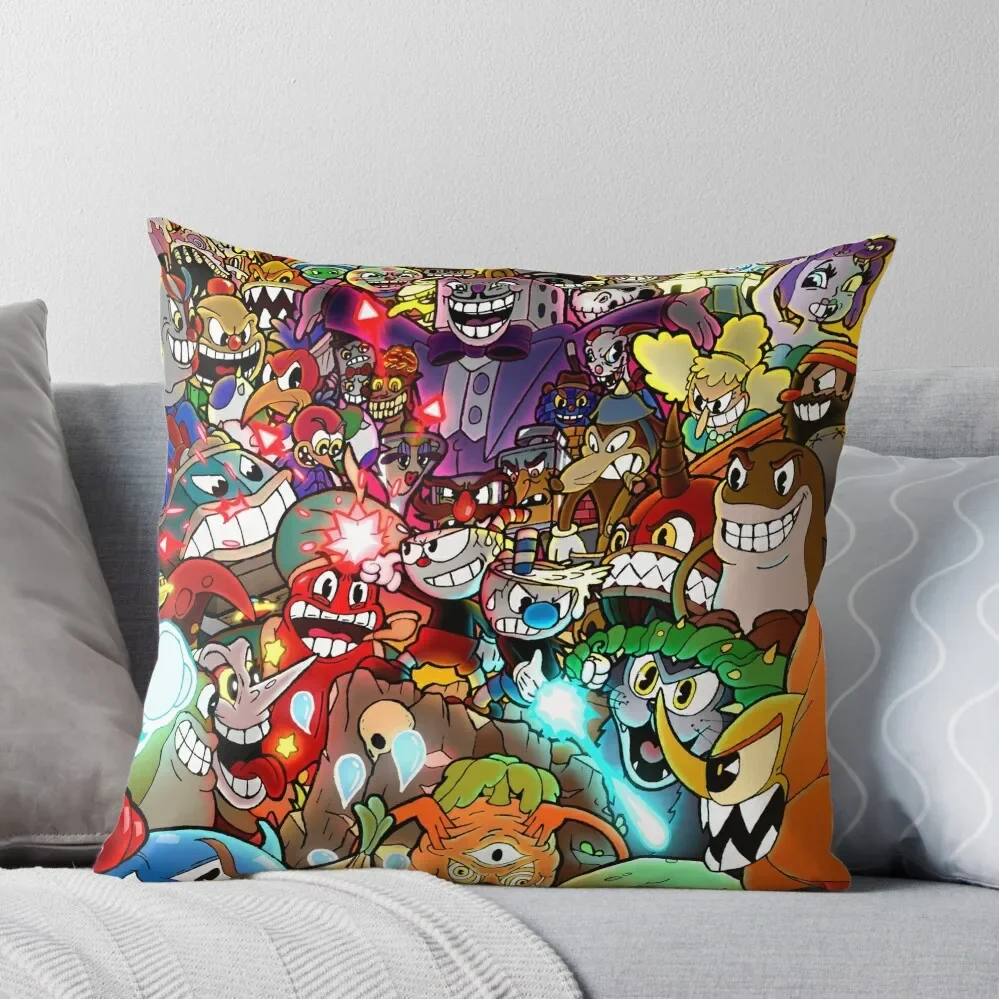

Cuphead Poster + Color Throw Pillow Pillowcases Cushion Cover Luxury