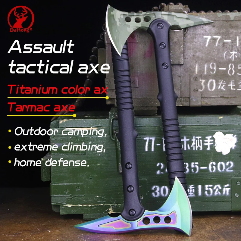 G10 Color titanium multi-purpose American fire rescue hammer axe Truck-mounted survival camping tactical axe Logging hand axe 2