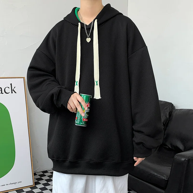 Y2k Men's Hooded Shirt Spring Autumn Fashion Street Sweatsuit Casual Harajuku Couple Long Sleeve Top Oversize Men's Clothing