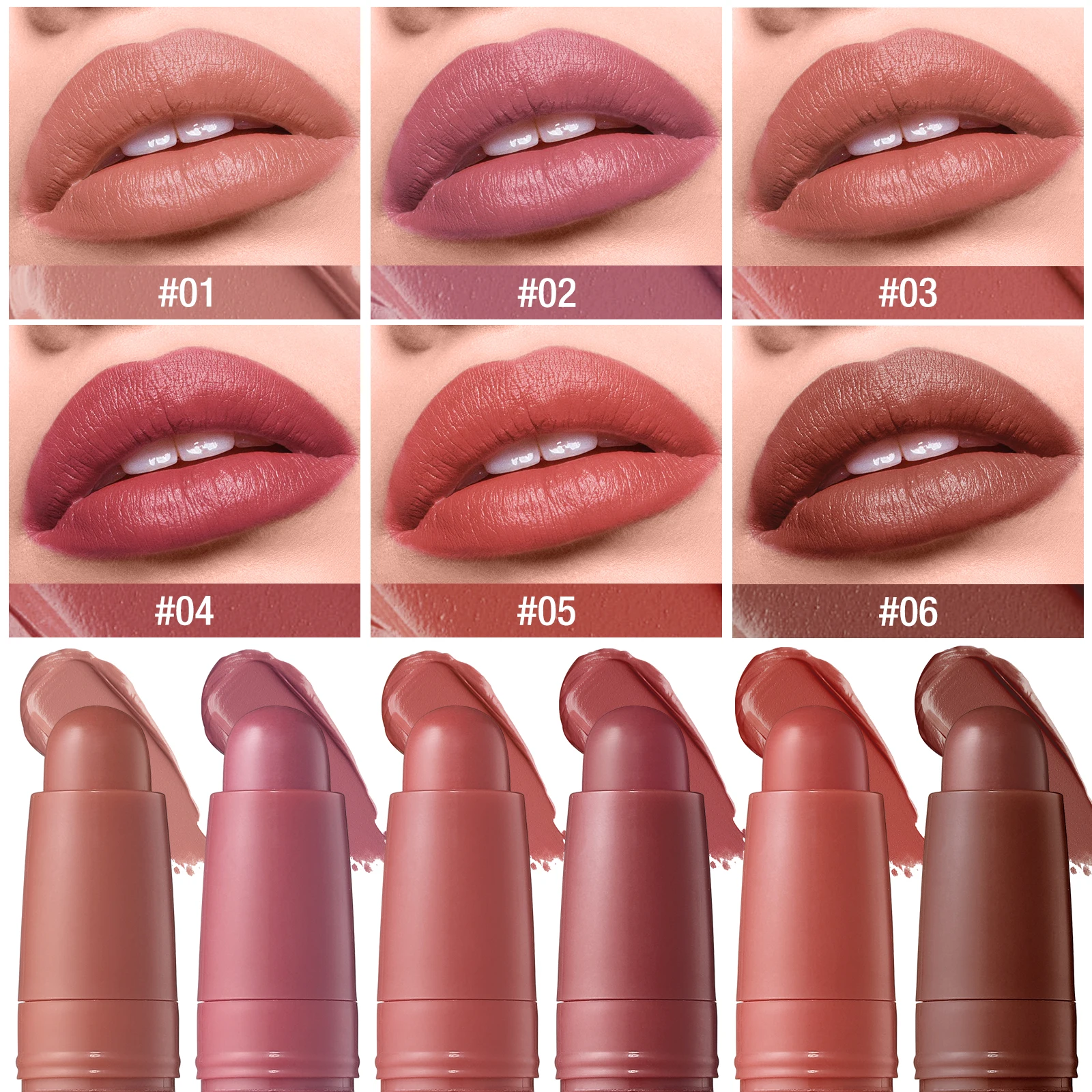 Smooth Matte Lipstick Long-lasting Moisturising Lip Glaze Pen_voghion.com