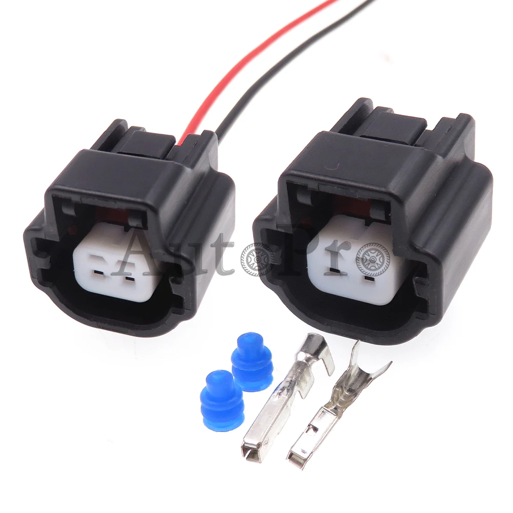 

1 Set 2 Hole 7183-7872-30 Car Motor Wiring Socket with Terminal and Rubber Seals Automobile Sensor Waterproof Connector