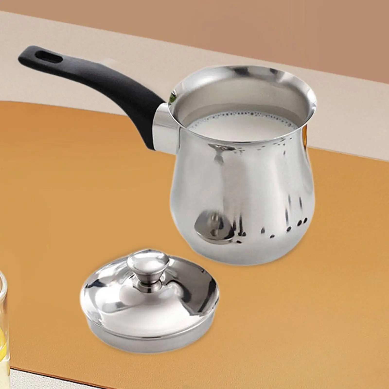 Coffee Pot Butter Melting Pan for Induction Cooktops with Handle Tea Brewing Pot for Travel Office Home Kitchen Restaurant Coffee Pot Butter Melting Pan for Induction Cooktops with Handle Tea Brewing Pot for Travel Office Home Kitchen Restaurant