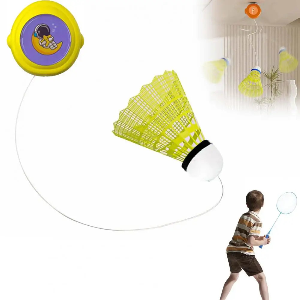 Badminton Rebound Trainer Self Training Badminton with Elastic Rope Simple Installation Shuttlecock Return Trainer