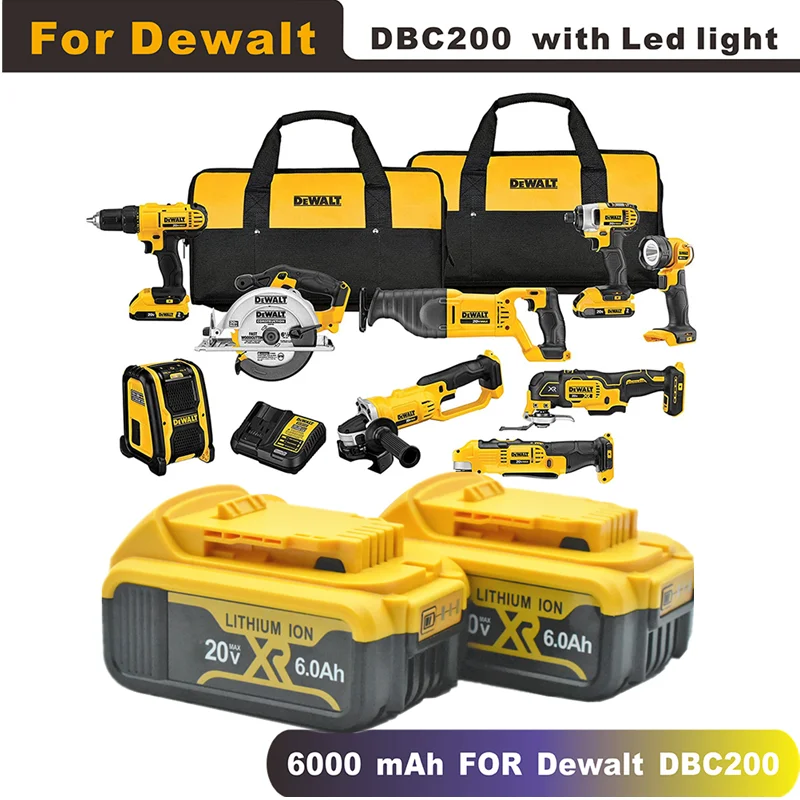 20V 6.0Ah MAX XR Battery Power Tool Replacement for DeWalt DCB184