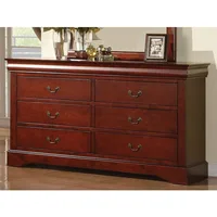 Louis Philippe III 6 Drawers Dresser in Cherry 2