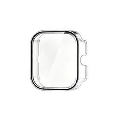 Durable Hard PC Case with Tempered Glass - Anti - Scratch Screen Protector Cover for Redmi Watch 6 Active (Clean)