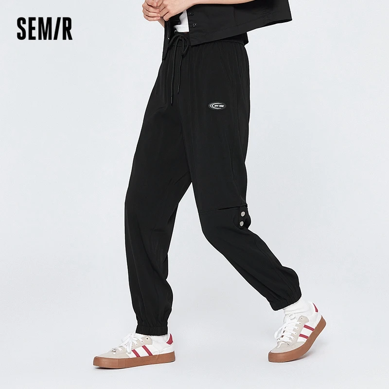 

Женские брюки с разрезом Semir, повседневные черные леггинсы, лето 2023