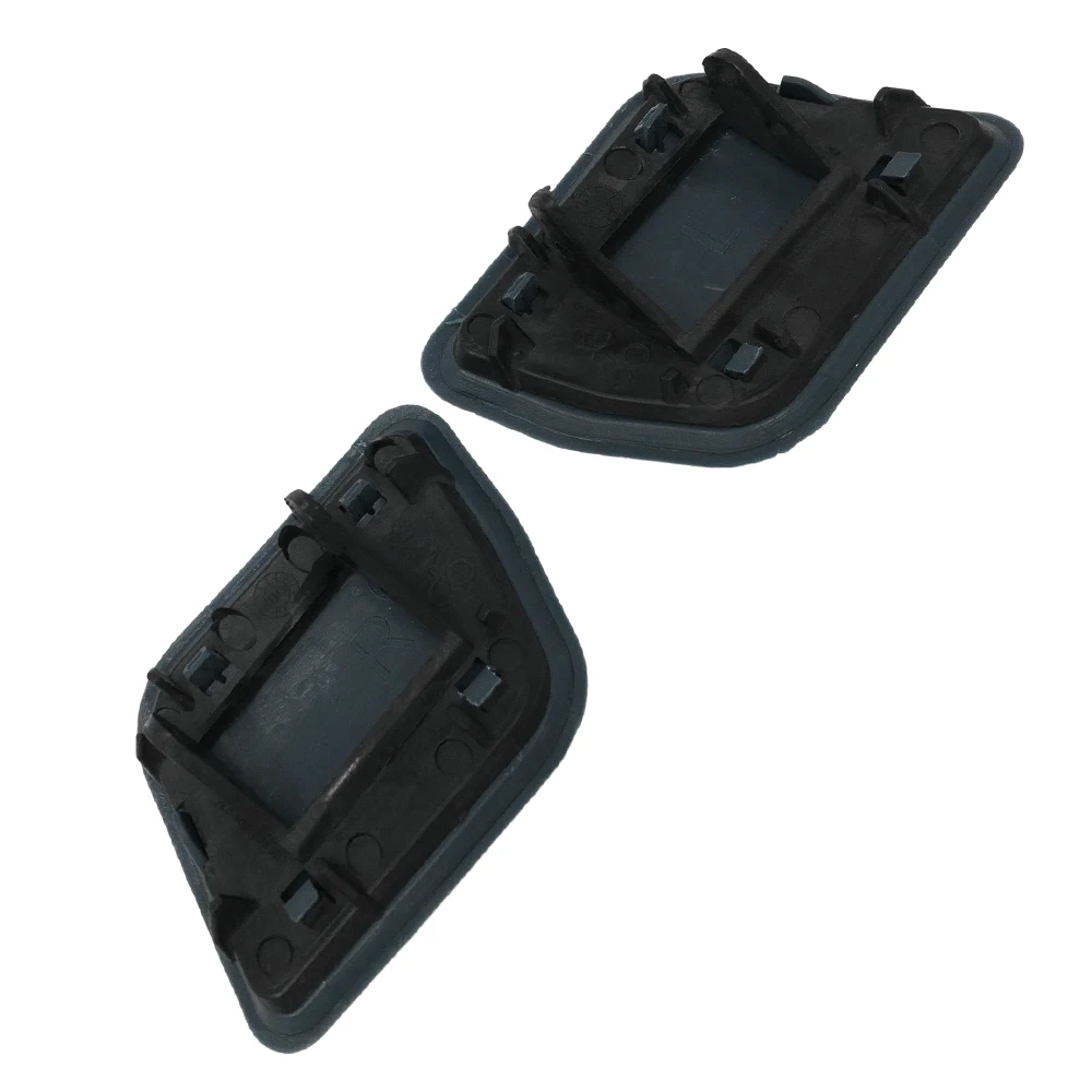 2Pcs Front Bumper Headlight Washer Nozzle Cover Caps Black 7L6807751B+7L6807752B Left+Right For VW Touareg 2007 2008 2009 2010 4
