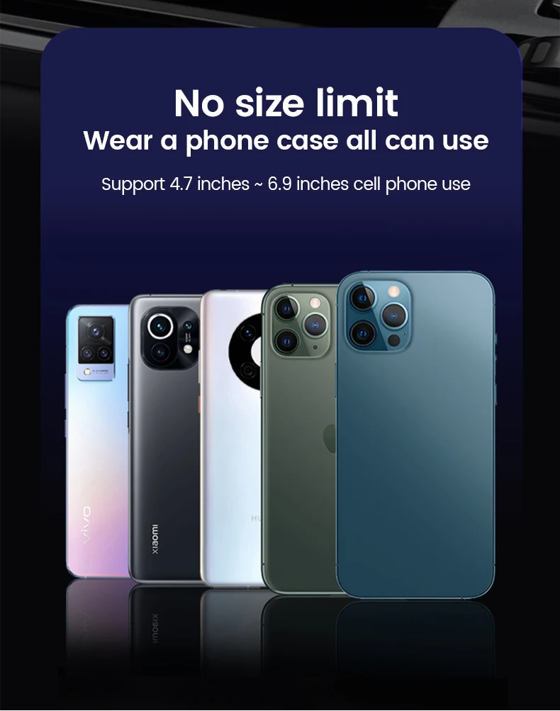 Universal Gravity Car Phone Holder Car Air Vent Metal Hook Smartphones Stand for for 4.7-6.9 inch GPS Support Clip Phone Stand