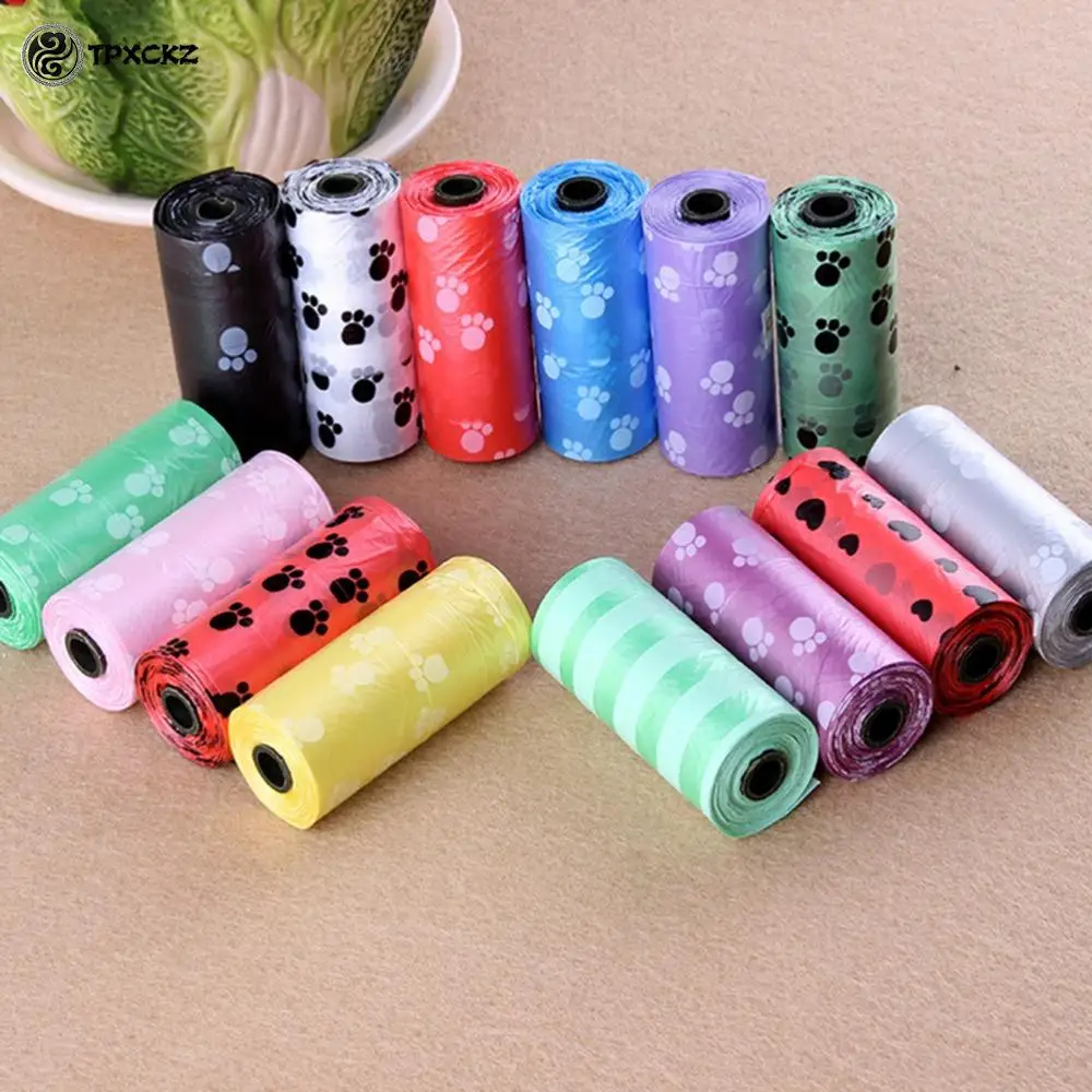 5 Rolls Dog Poop Bags for Dog Pets Waste Garbage Bags Carrier Biodegradable Clean-up Bag Waste Pick Up Clean Bag For