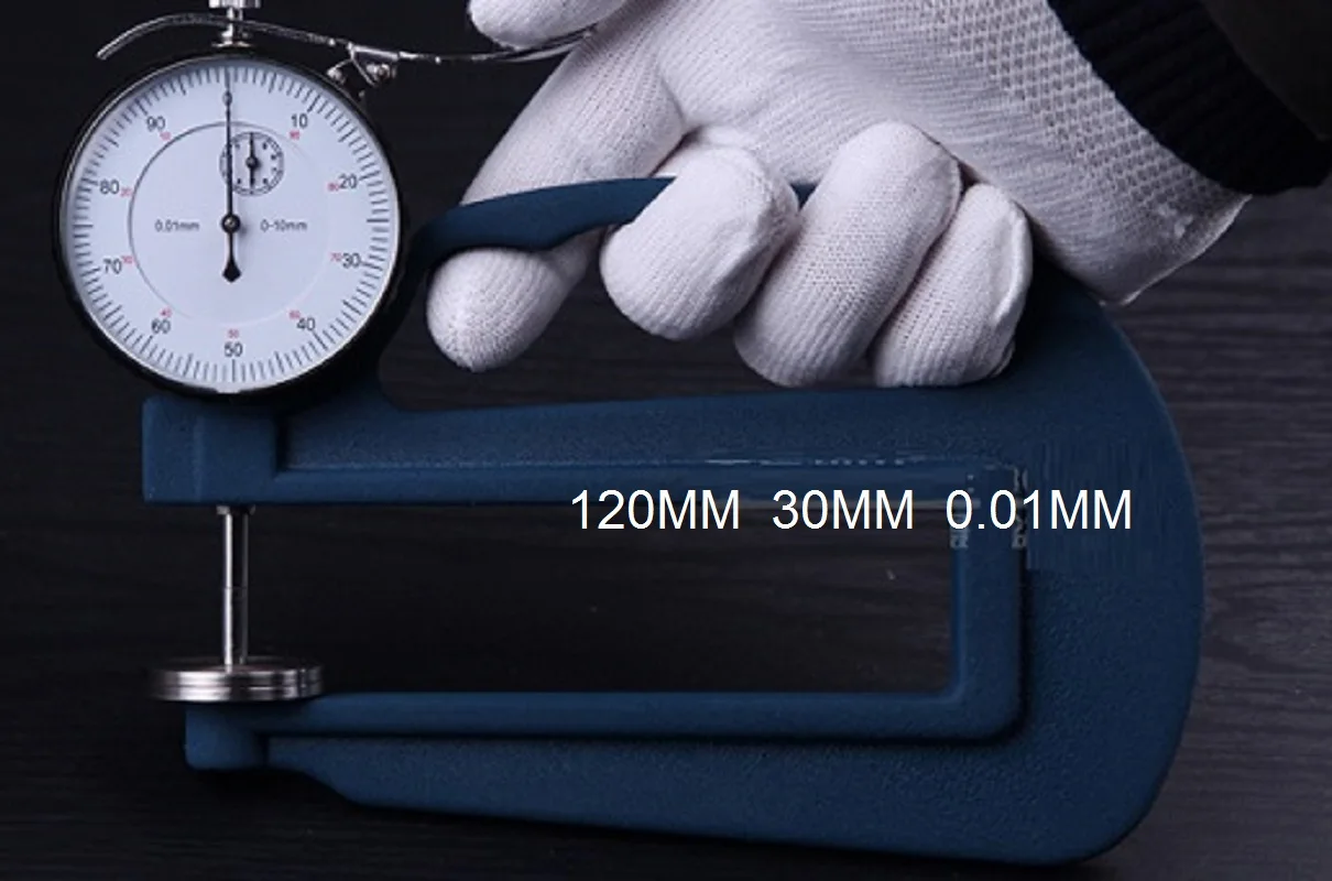 긴 스팬 포인터, 0-30MM, 30-200MM, 대형 프로브 두께 게이지, 폼 두께 측정 백분율, 종이 가죽 필름 두께