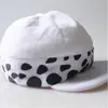Anime Trafalgar Law Hat Cosplay Costumes Unisex White Spot Plush Cap Accessories Prop Collection Gift Halloween 6