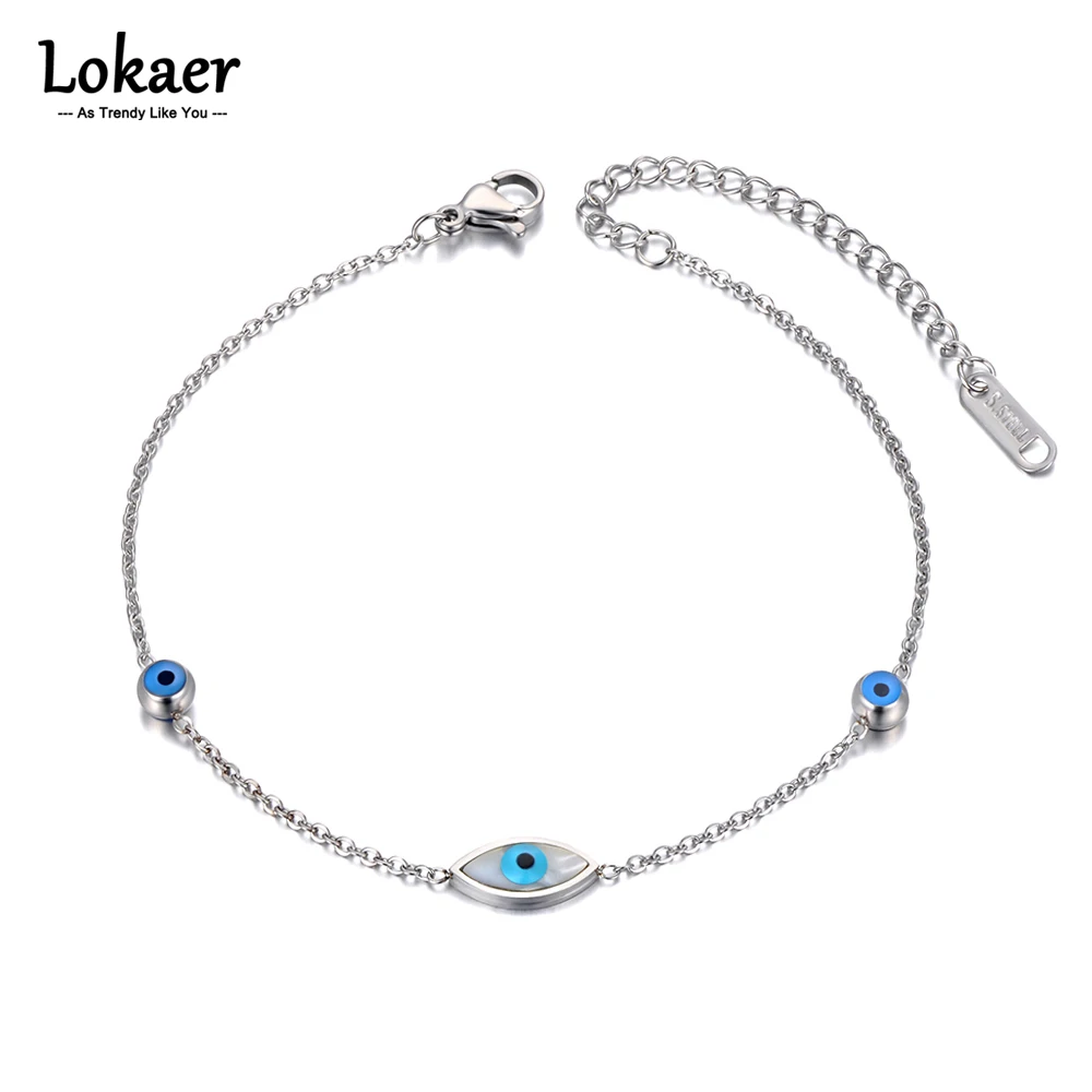 Lokaer Titanium Stainless Steel Anklets for Women Girls