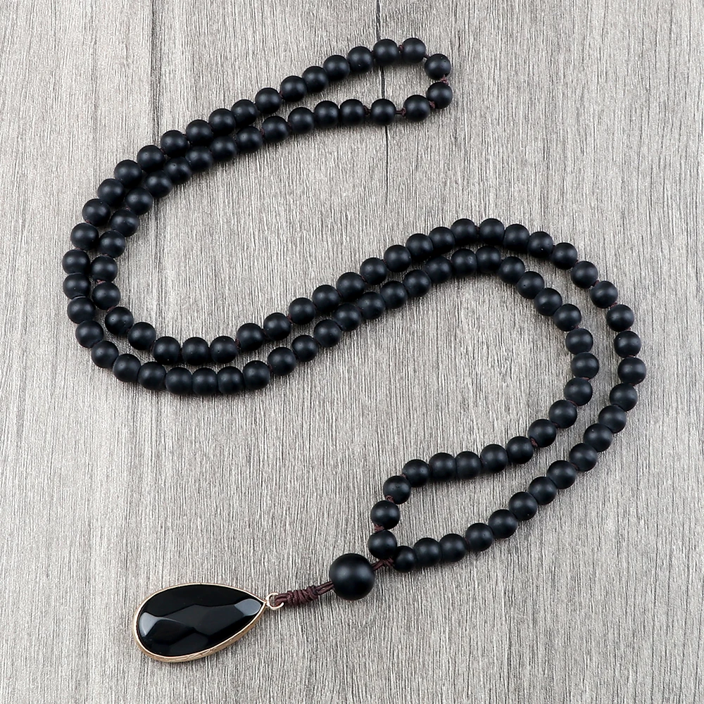 ネックレス・チョーカー [Alo Yoga] Black Onyx Mala Necklace Black Onyx Mala Necklace | Alo Yoga