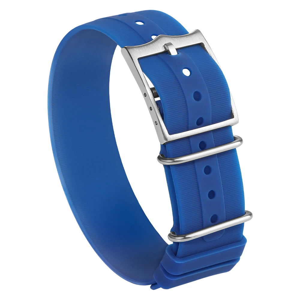 Universal Soft Rubber Waterproof Watch Strap - One Piece Silicone Replacement Bracelet