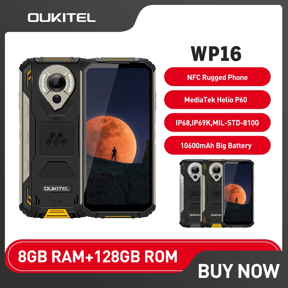 Oukitel-WP16-Rugged-Smartphone-Android-11-NFC-8GB-128GB-Mobile-Phone ...