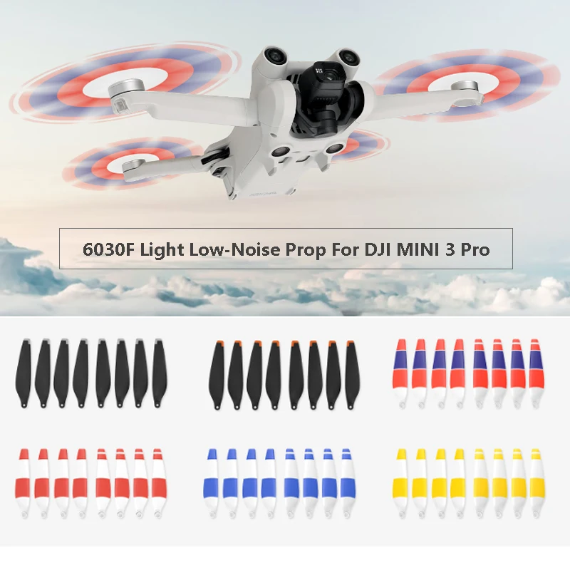 

For Mini 3/4 pro Propellers Compatible w DJI Mini 3 pro Drone Replacement Low-Noise and Quick-Release Blades Props Accessories
