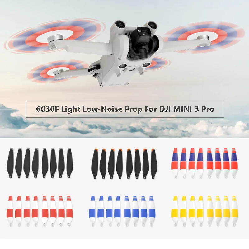 For Mini 3/4 pro Propellers Compatible w DJI Mini 3 pro Drone Replacement  Low-Noise and Quick-Release Blades Props Accessories