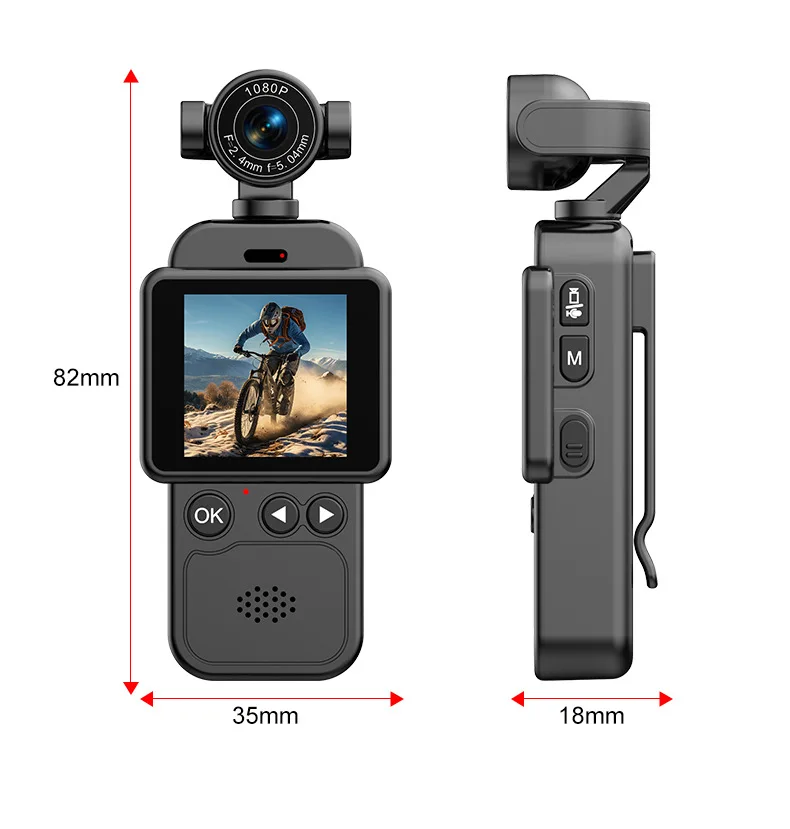 360 ° Action Camera Handheld  Panoramic Shooting Sports Camera Hanging On Chest Wifi Vlog Cycling Travel Bicycle Recorder - 6