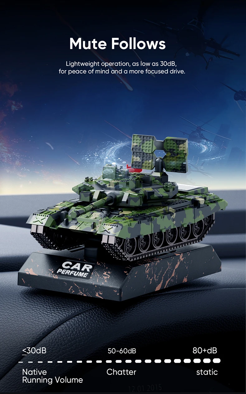 Kein Parfüm DIY Duftdiffusor Drift Tank Modellauto Ornamente Swing Sway Armaturenbrett coole Innenzubehör Dekorationen Männer – Detail 10