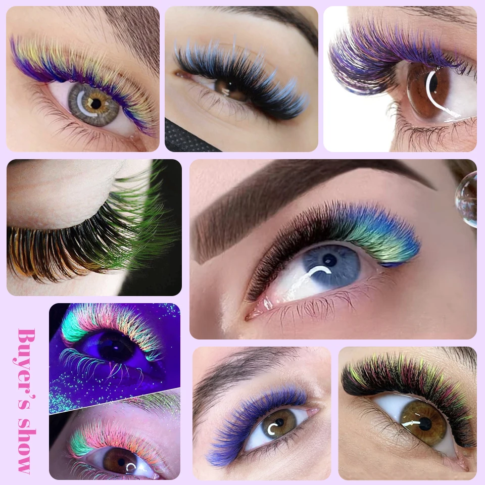 Lashprofessor Dunkelbraune Wimpernverlängerung, braune Wimpern, weiche, hochwertige Einzelwimpern, natürliche, bunte falsche Wimpern – Detail 21